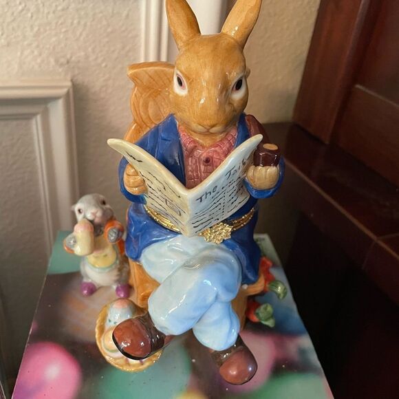 Cardinal Works Company Porcelain Bunny Rabbit Trinket Figures set of 3! - Picture 8 of 15